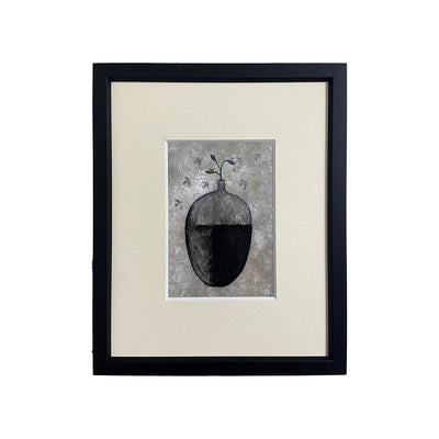 雫-Black Vase