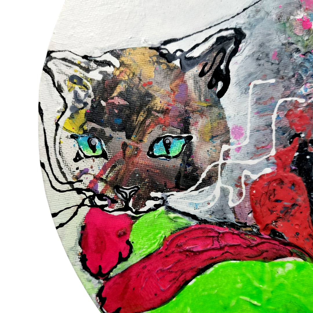 宇宙を持つ猫／碧見うみ｜アート絵画・販売通販WASABI(ワサビ)
