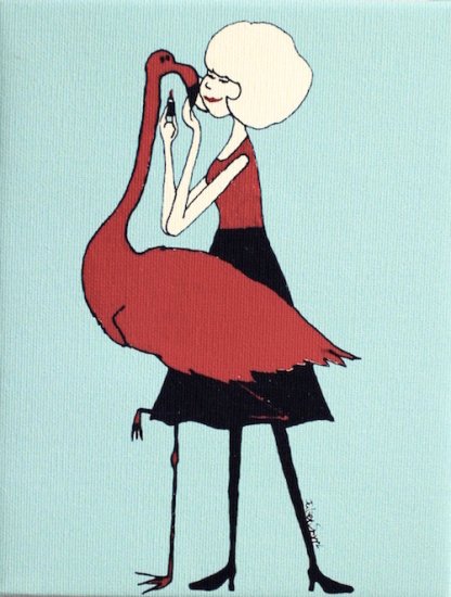 My Darling, Flamingo -インテリアパネル| WASABI(ワサビ)アート通販