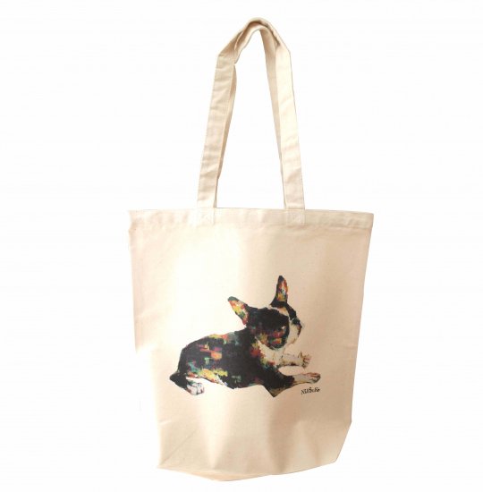 BOSTON TERRIER TOTE - WASABI | アーティストオリジナルの絵・雑貨通販サイト