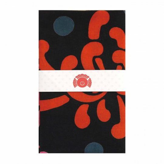 chimoni 注染染めてぬぐい きく(黒)