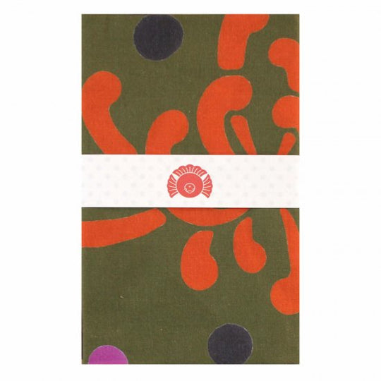 chimoni 注染染めてぬぐい きく(抹茶)