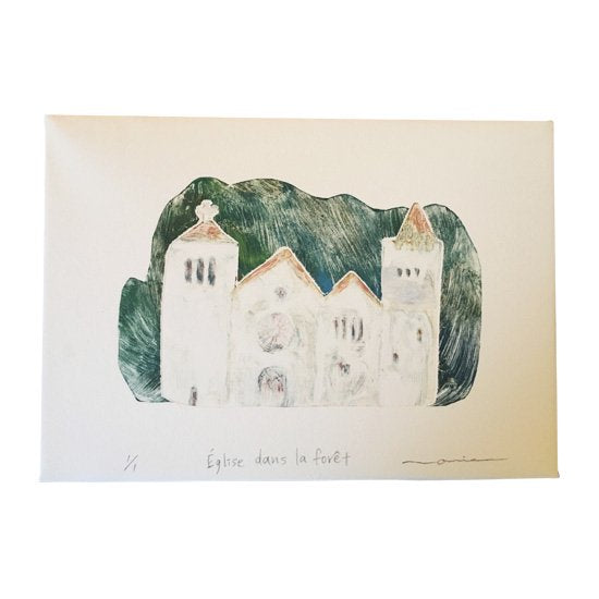 Eglise  dans la foret(森の中の教会) | WASABI(ワサビ)アート通販