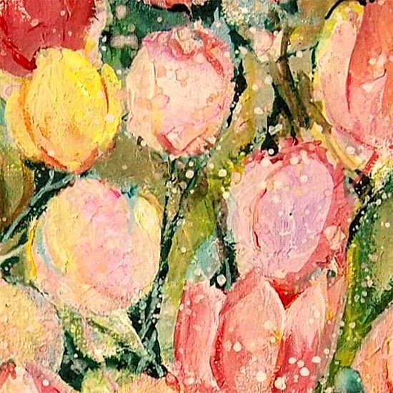 受注制作 『チューリップの花』アートジークレー | WASABI