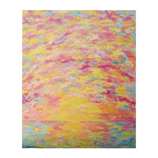 夜明けの空と海の絵(L)