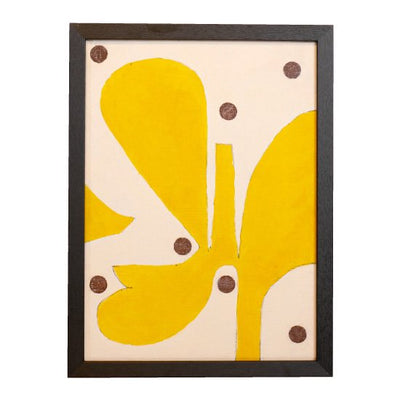 Yellow flower brown dots | WASABI(ワサビ)アート通販