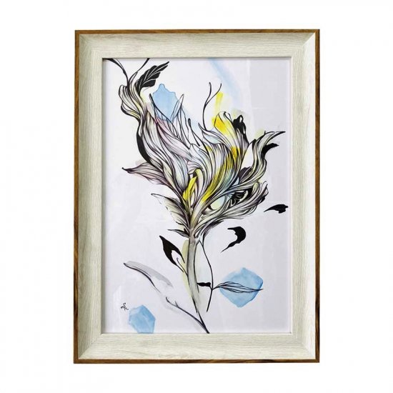 Flower blooming from rifts in the clouds