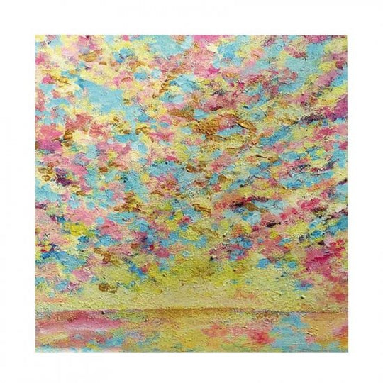 朝焼けの空と海の絵