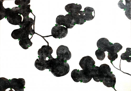 Pressed plants black