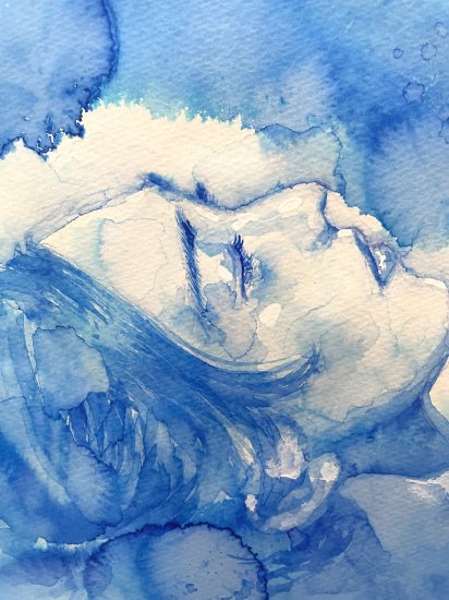 BLUEMOさま専用（原画）黄昏色の記憶【A5サイズ／水彩画／#2356】 RUKURUKUさま専用（原画）春夕焼の時【A5サイズ／水彩画】絵画