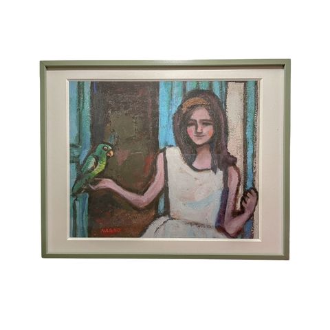 ブラジル_オウムと女性