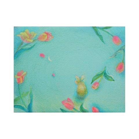 花から見る風景～うさぎとチューリップ～