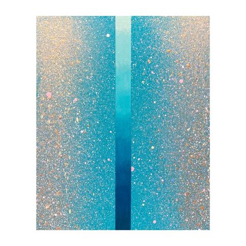 aqua green gold grotto