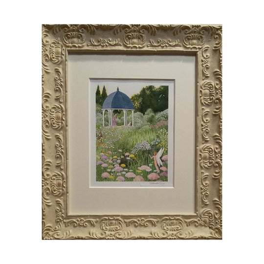 丸屋根のパビリオンと花の精