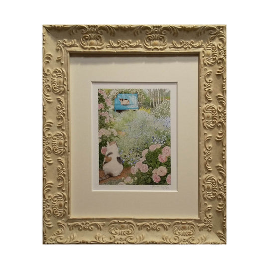 バラとフラックスの庭