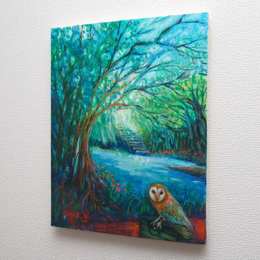 メンフクロウの油絵原画F3 絵画 mimoza 通販 13477937｜Creema