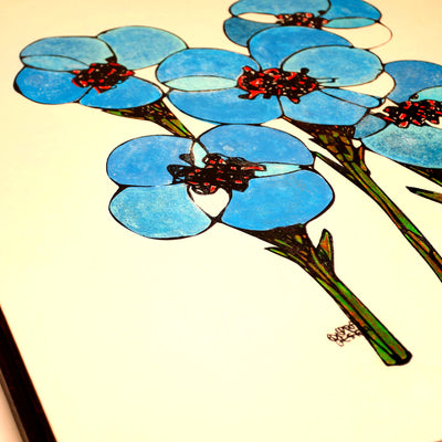 The Brilliant blue flowers_NO.178【原画】