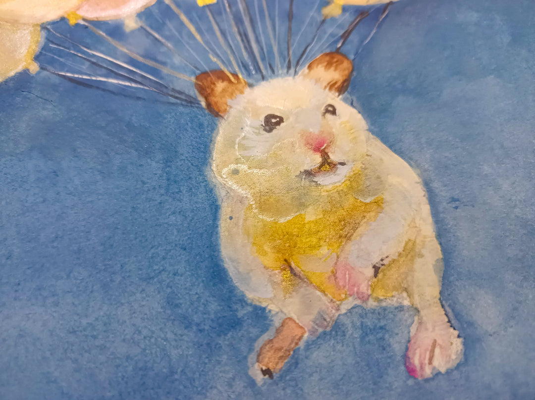 ハムスター アート 芸術 絵 絵画 可愛い 癒し 動物 原画