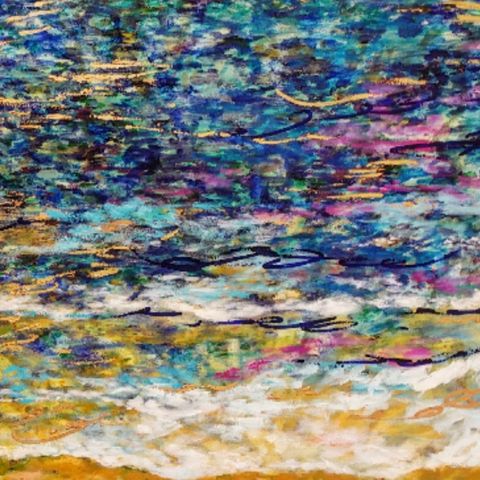 油絵　「海（はは）」 油絵】【リメイク79回】 #油絵 #手書き #アート #絵画 #絵 #油彩