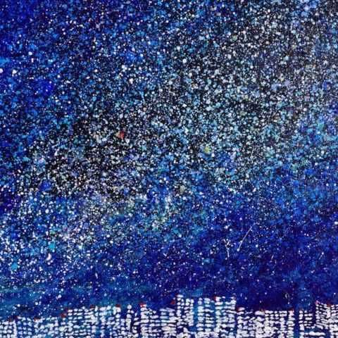 星降る夜の街／むらいさき｜アート絵画・販売通販WASABI(ワサビ)