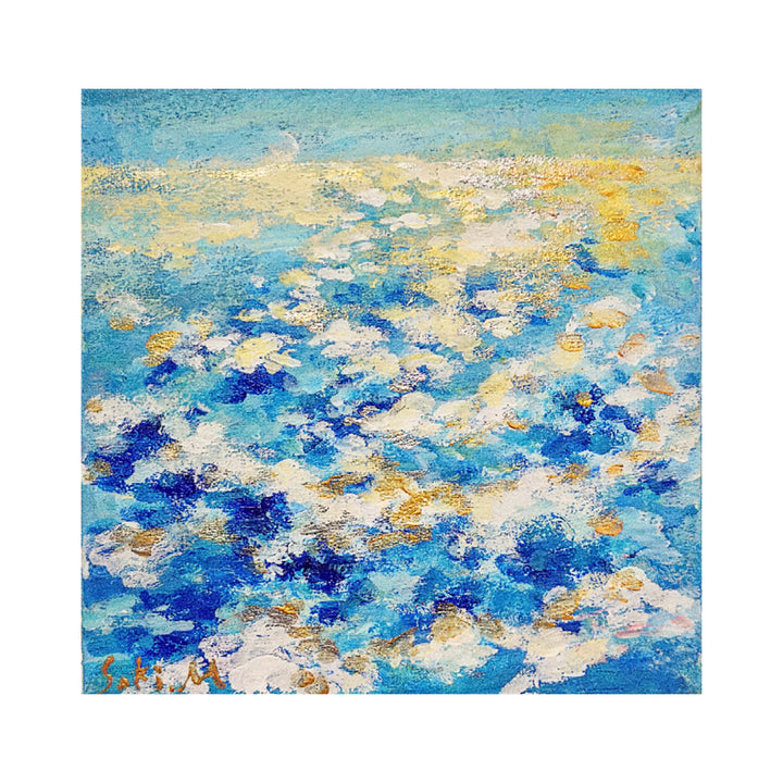 絵画、まあるい色と輝き 遠くから眺める／むらいさき｜アート・絵画通販WASABI(ワサビ)