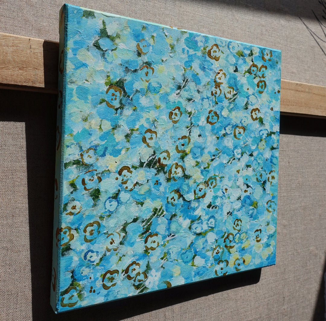 ネモフィラの花の絵／むらいさき｜アート絵画・販売通販WASABI