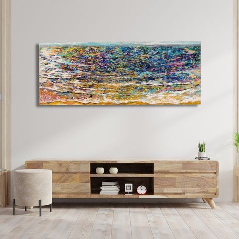 空と海の絵 -sea of time-／むらいさき｜アート絵画・販売通販WASABI