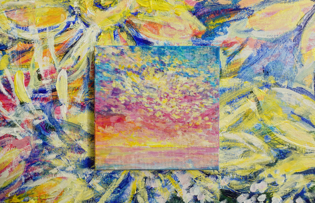 虹色の空と海の絵 – WASABI