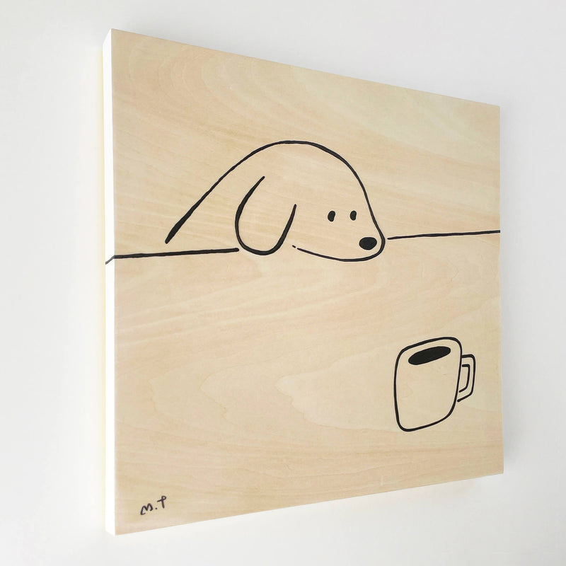 コーヒー好きの犬