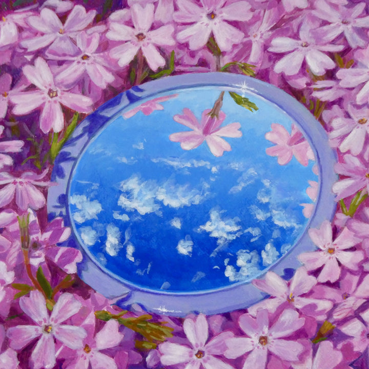花と鏡（花空）／冬乃太陽｜アート絵画・販売通販WASABI(ワサビ)