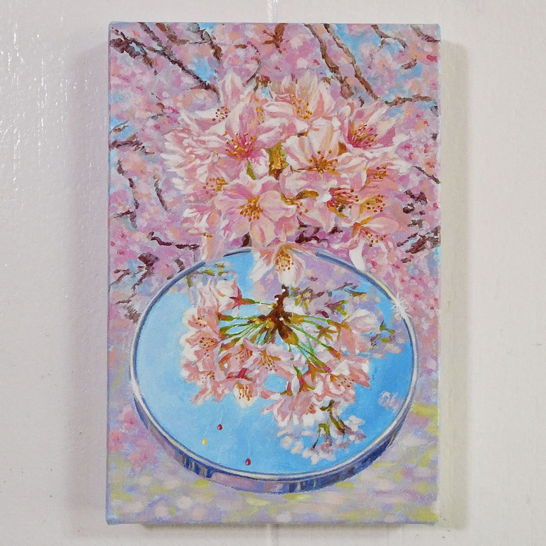 花と鏡（うららか）／冬乃太陽｜アート絵画・販売通販WASABI(ワサビ)