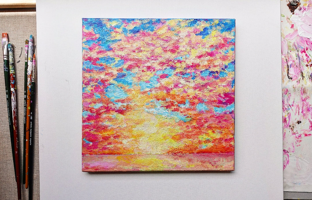 空と海の絵／むらいさき｜アート絵画・販売通販WASABI(ワサビ)