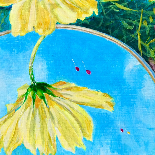 花と鏡 “ふうせん”