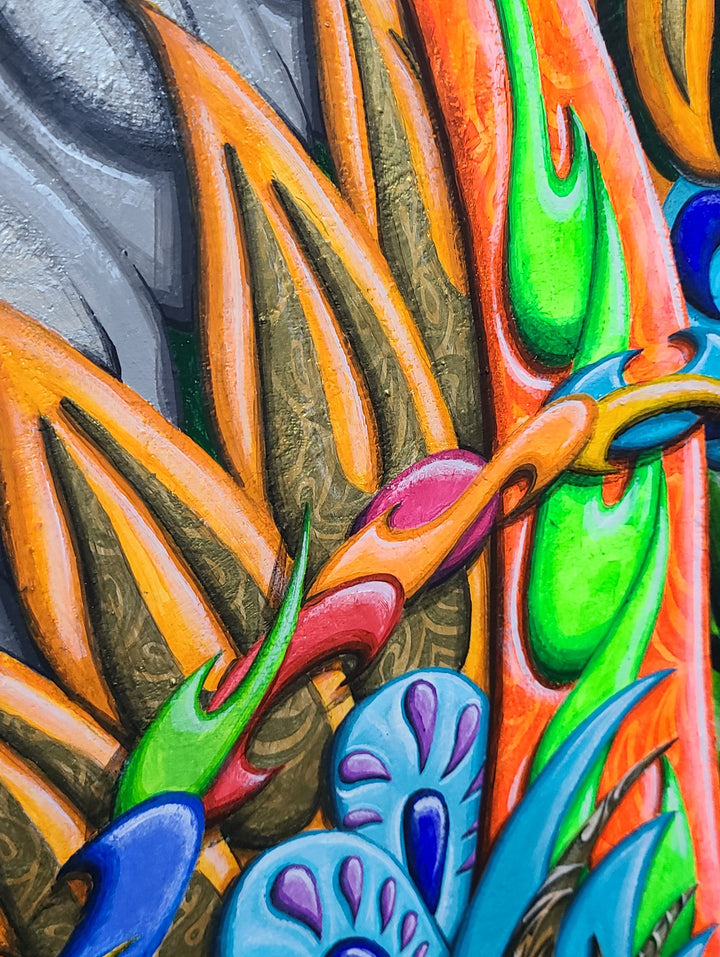 極彩神鳥図／Madblast Hiro｜アート絵画・販売通販WASABI(ワサビ)