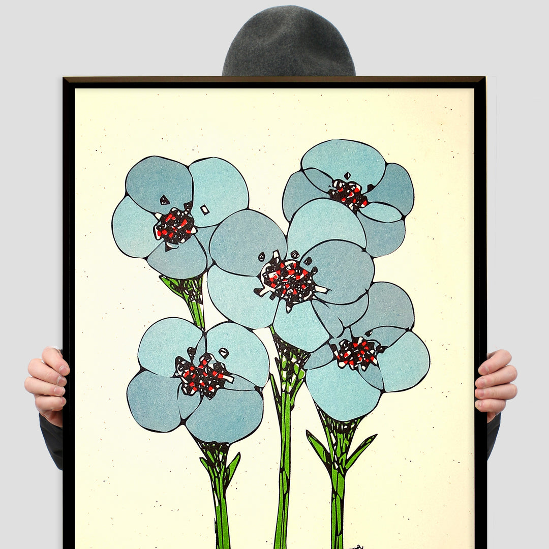 The Brilliant blue flowers No.173／SONORA DESIGN｜アート絵画・販売
