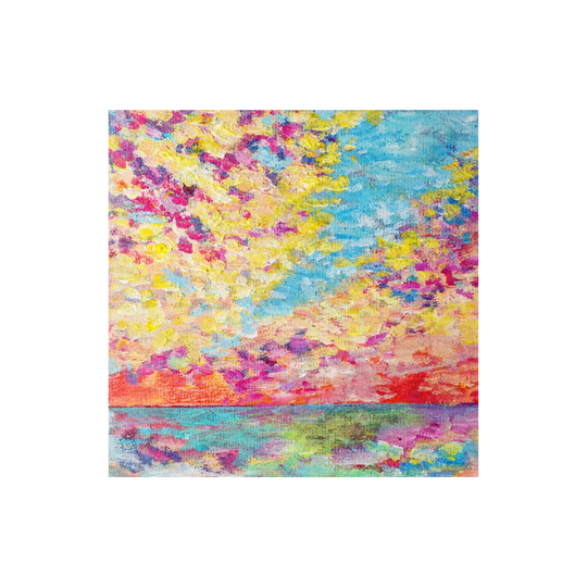 いろとりどりの空と海の絵