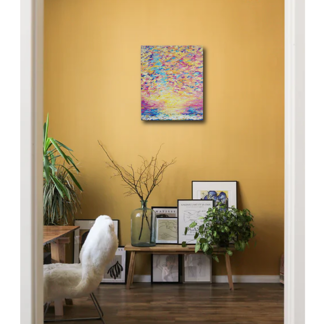 夜明けの空と海の絵｜アート絵画・販売通販サイトWASABI